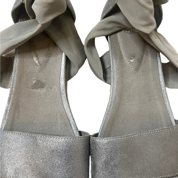 EILEEN FISHER Zoe Metallic Leather and Mesh Espadrille - Picture 7 of 11